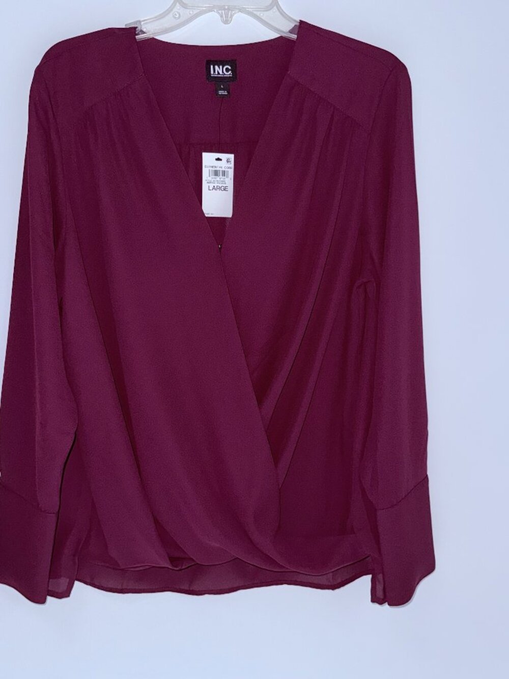 Women's Surplice Long-Sleeve Blouse